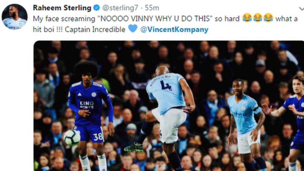 Vincent Kompany Man City Captain Enhances His Legend With Wonder Goal Bbc Sport