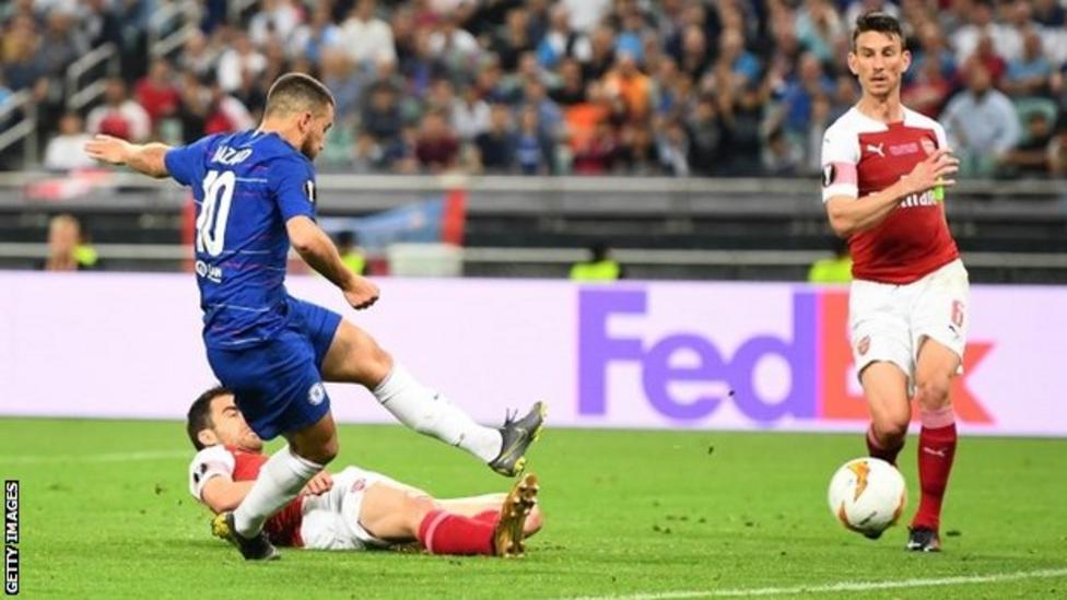 Chelsea beat Arsenal 4-1 to win Europa League final - BBC Sport