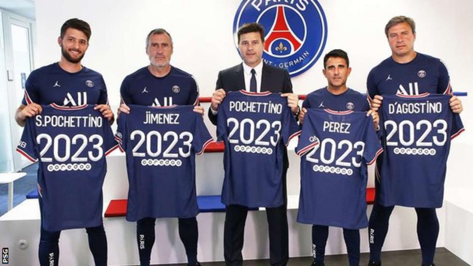 Mauricio Pochettino Paris StGermain head coach signs contract