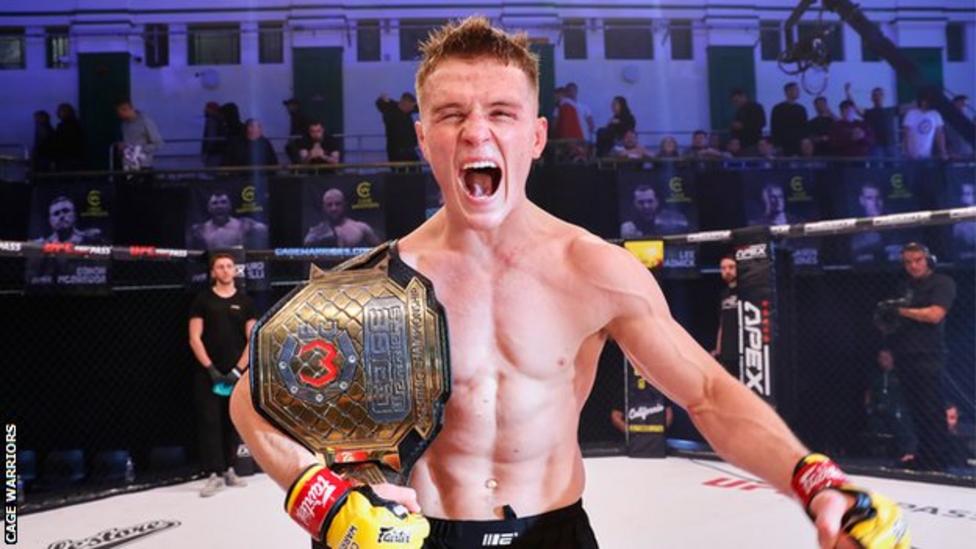 Cage Warriors: 'It's hard to celebrate' - Paul Hughes becomes champion ...