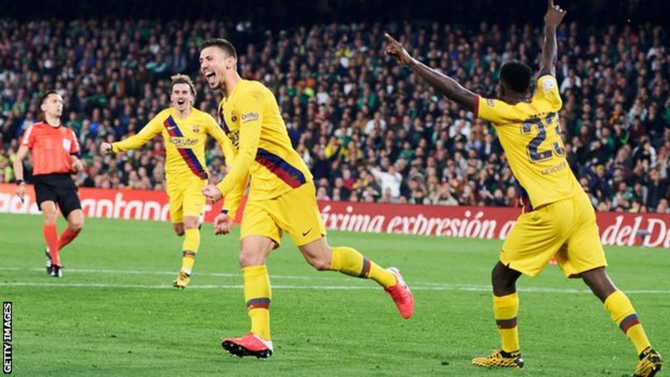 Real Betis 2-3 Barcelona: La Liga champions cut Real Madrid's lead