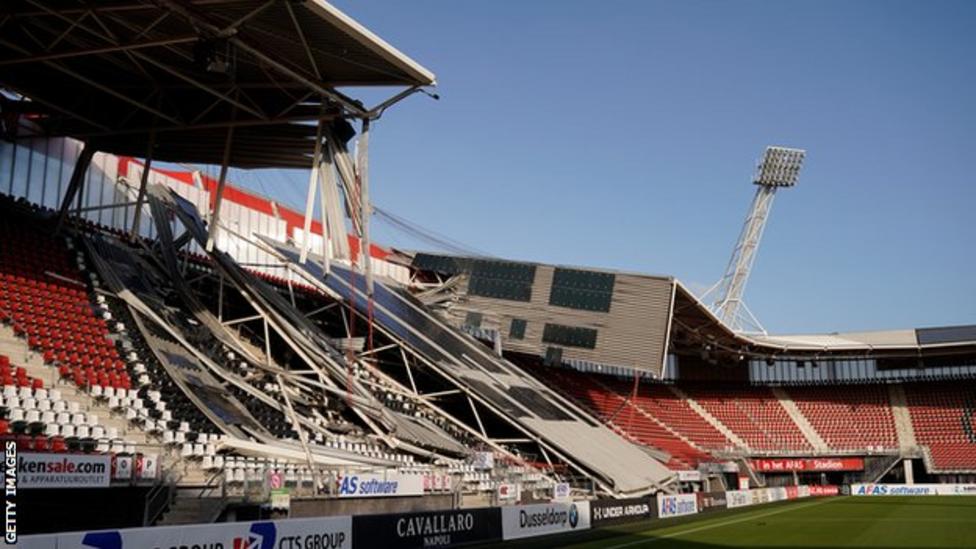 Az Alkmaar Roof Collapses At Eredivisie Clubs Stadium Amid High Winds