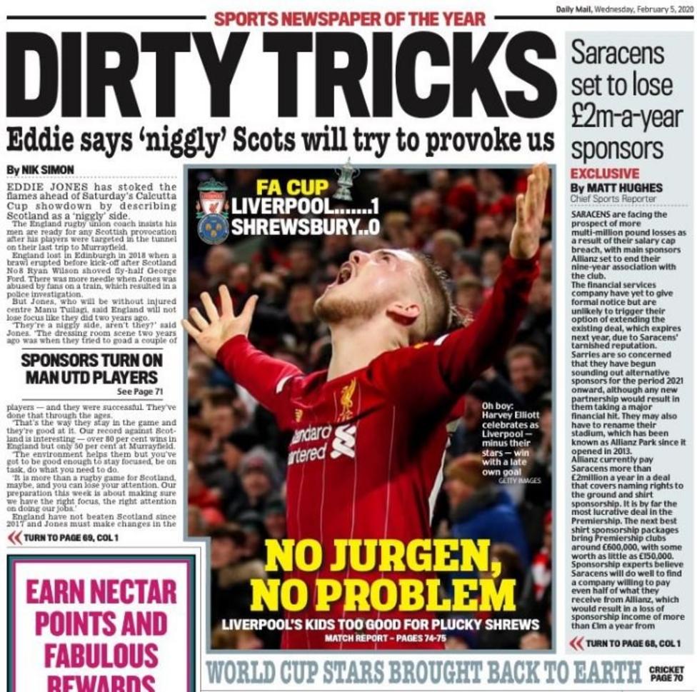 Wednesday's back pages BBC Sport