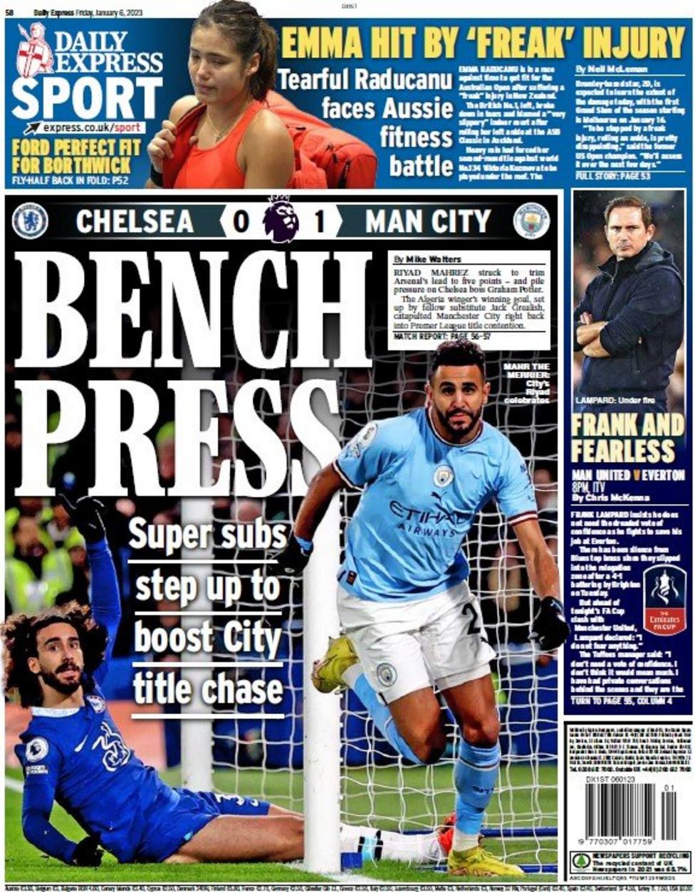 Sports Backpages 6 January 2023 Rifnote