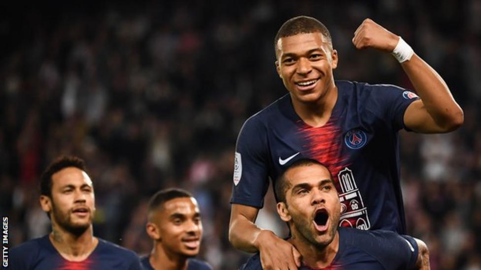 PSG win Ligue 1 as Mbappe scores hattrick Notre Dame tribute Neymar
