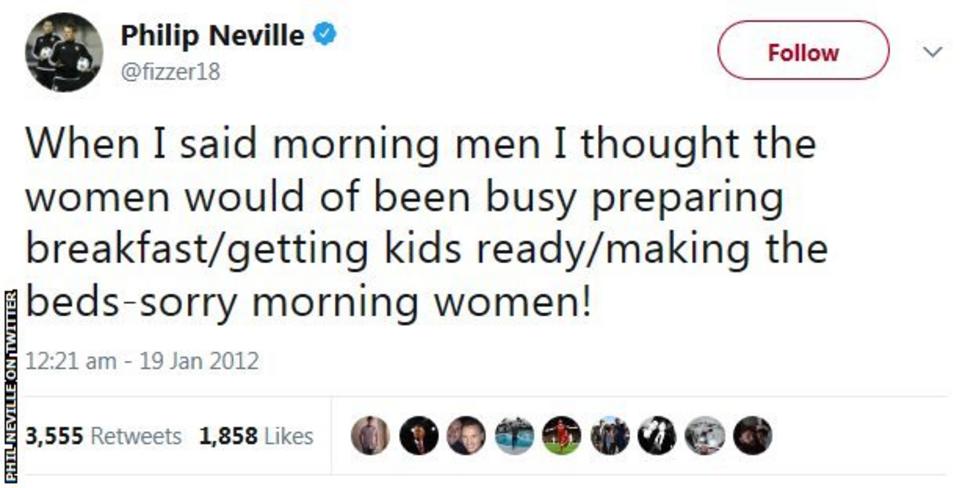 Phil Neville England Women Head Coach Sorry After Sexist Tweets Criticised Bbc Sport 7431