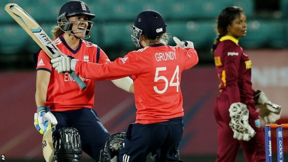 Women's World Twenty20 2016 England beat Windies off final ball  BBC