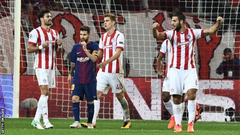 Olympiakos players fined £350,000 and ordered to 'go on holiday' - BBC ...