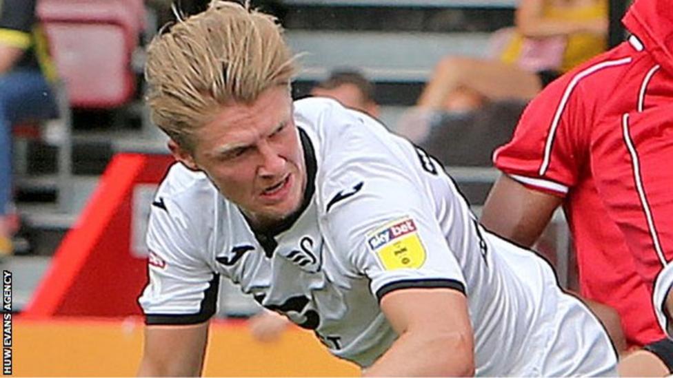 Swansea City survive scare to win 3-2 at Crawley Town - BBC Sport