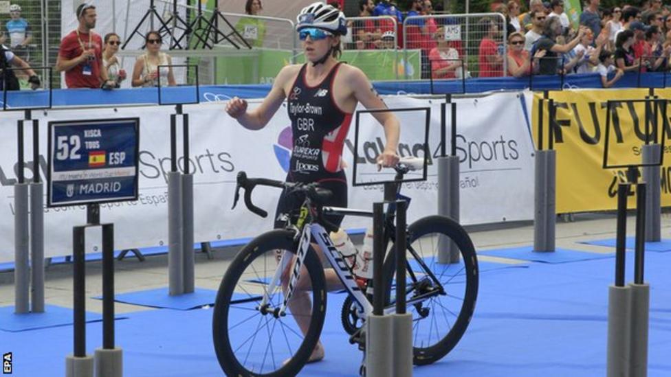 TaylorBrown wins Triathlon World Cup in Madrid BBC Sport