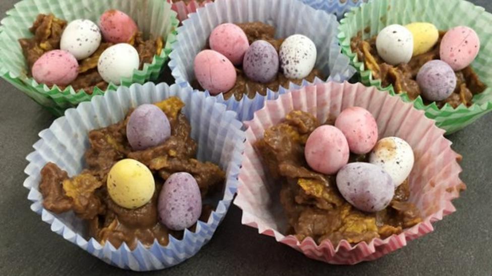 How to make Easter chocolate egg nests