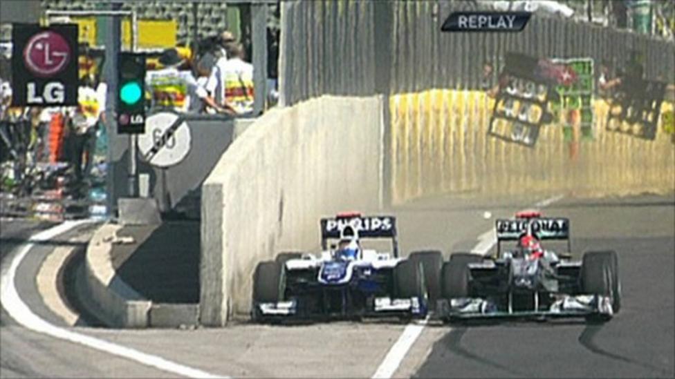 schumacher barrichello hungary 2010