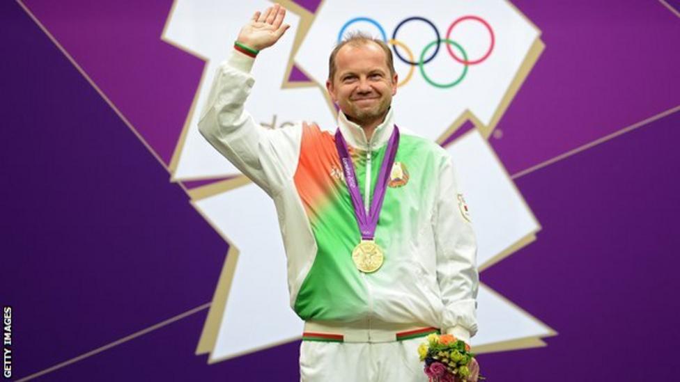 Olympics shooting: Sergei Martynov of Belarus wins first gold - BBC Sport