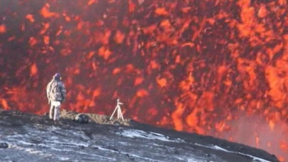 Volcano eruption caught on camera