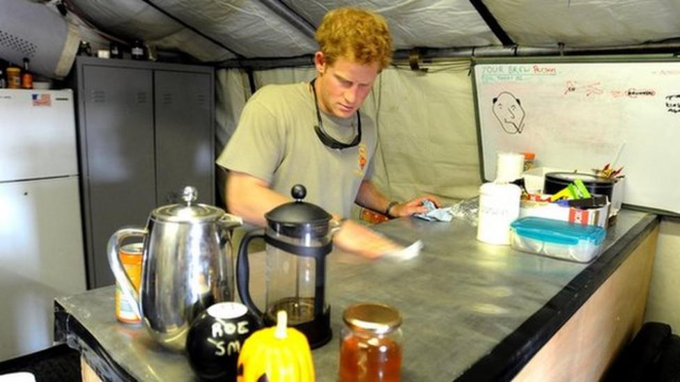 Prince Harry's tour of army base
