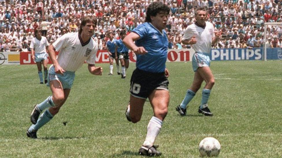 1986 World Cup - England v Argentina: Diego Maradona ...