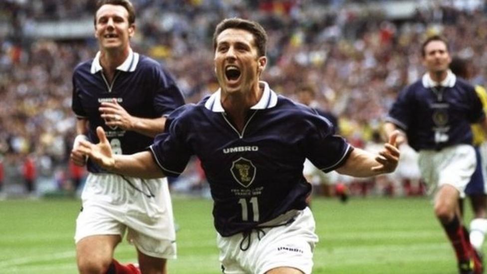Watch John Collins goal against Brazil at World Cup 1998 - BBC Sport