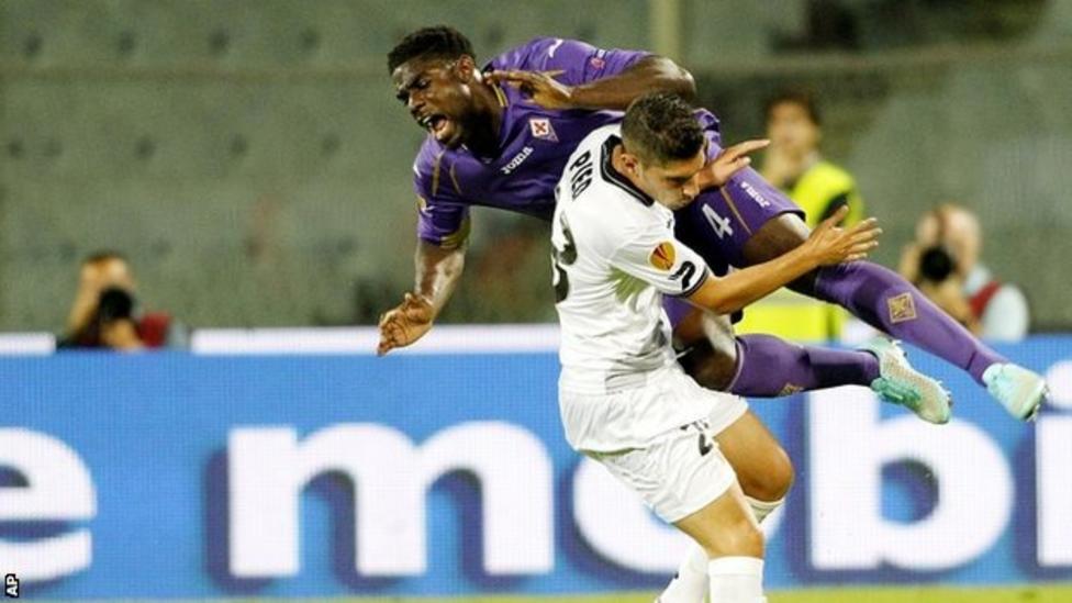 Europa League: Micah Richards makes debut in Fiorentina win - BBC Sport