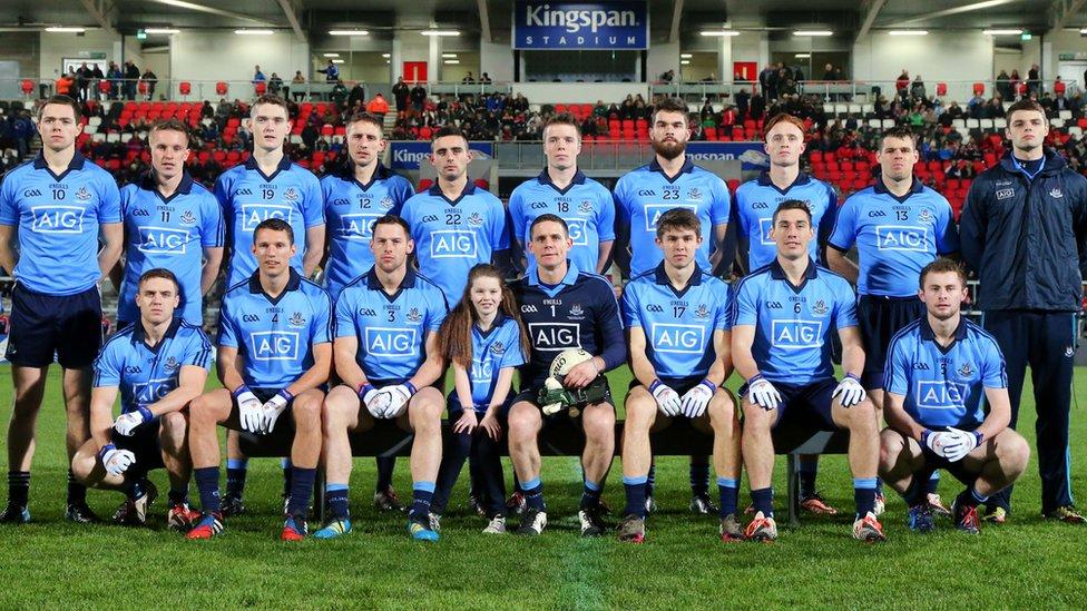 GAA stars play in Game for Anto in Belfast - BBC Sport