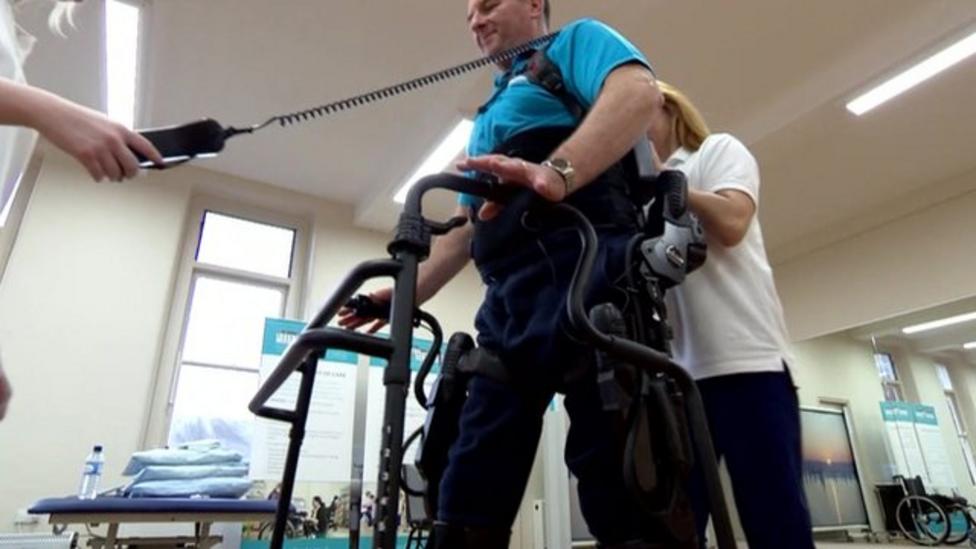 Exoskeleton helping disabled people to 'walk' CBBC Newsround