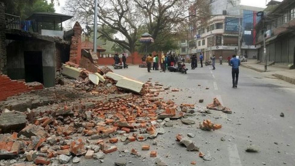Strong earthquake strikes Nepal