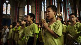 Niños chinos católicos