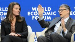 Bill (der.) y Melinda Gates