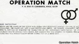 Carta en la que llegaban los resultados de Operación Match
