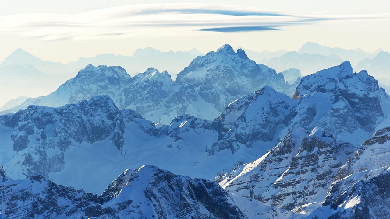 Time stands still as snow shrouds the horizon in the Julian Alps (Credit: Credit: Matevž Lenarčič)