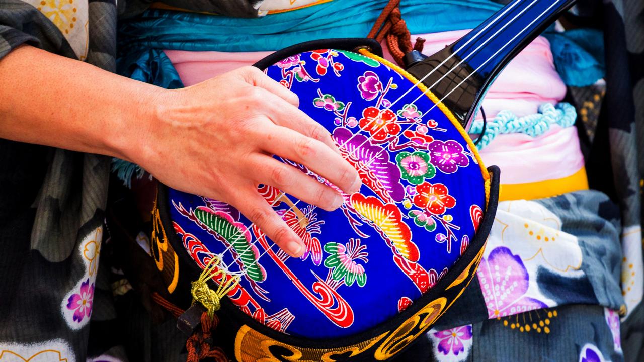 The shamisen is the most iconic instrument in kabuki music (Credit: Credit: Islandstock/Alamy)