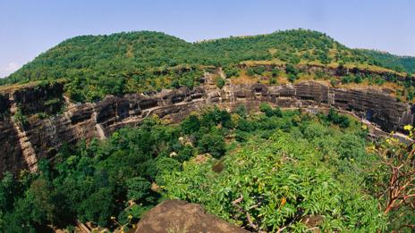 The Ajanta Caves were abandoned in the 5th Century AD