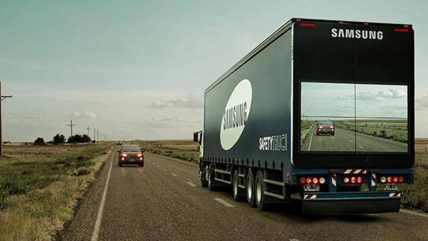 Transportation tech- see through tractor trailers