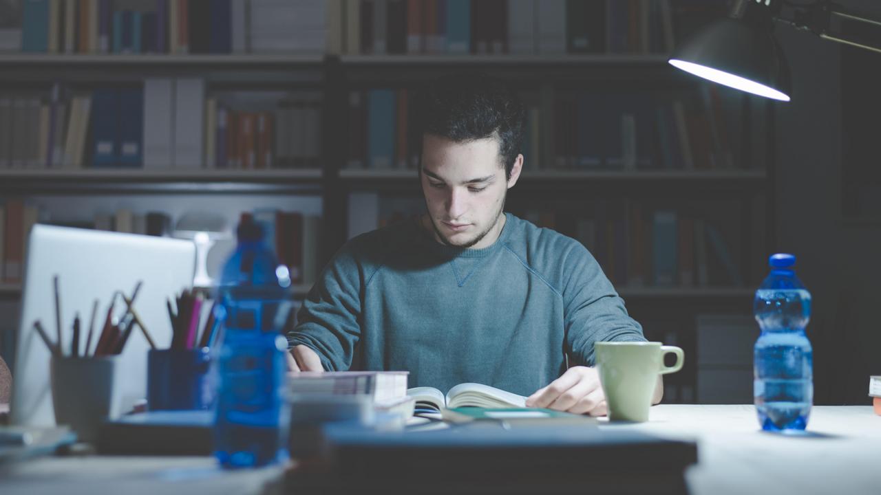 Student working