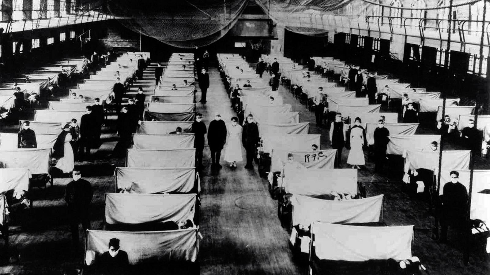 تسببت الإنفلونزا الإسبانية بوفاة ما بين 50 إلى 100 مليون إنسان 