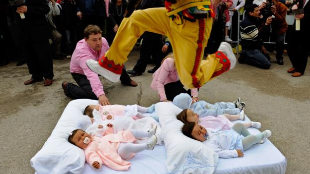 BBC - Travel - Pt 2: The ancient Spanish ritual of baby jumping