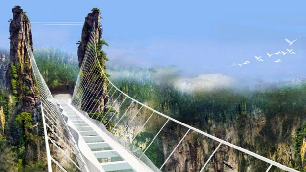 Bbc Travel The World S Longest And Highest Glass Bottomed Bridge