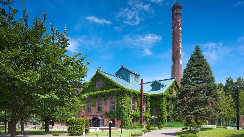 The leaf covered Sapporo Beer Garden and museum