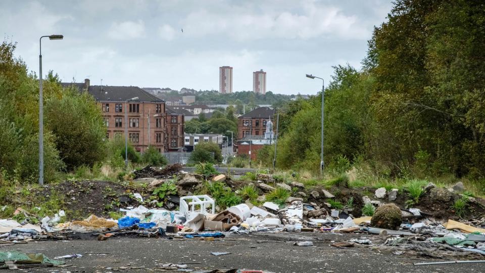 Flytipping in Possilpark, north Glasgow. Flytipping in Possilpark, north Glasgow.