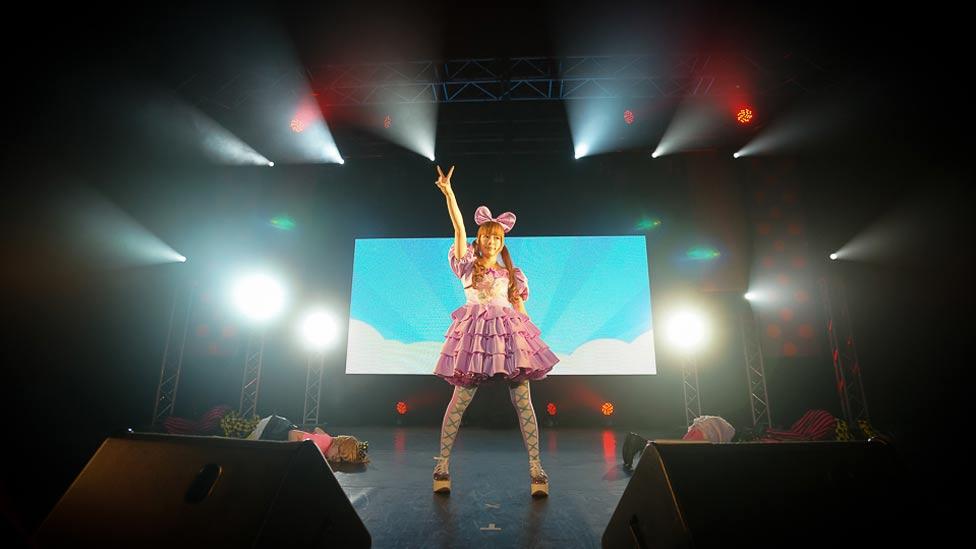 Kyary was discovered after her photograph was taken in Tokyo’s Harajuku district. She began modelling before moving into DJing and singing. (Asobi System) Kyary was discovered after her photograph was taken in Tokyo’s Harajuku district. She began modelling before moving into DJing and singing. (Asobi System)