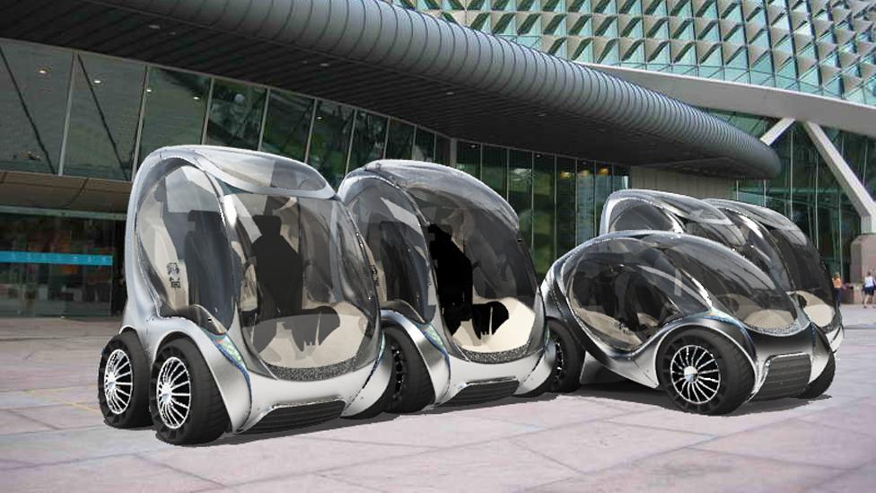 The CityCar is another foldable design from by MIT. The electric-powered car is designed for small streets and folds in on itself when parked. (Copyright: MIT Medialab) The CityCar is another foldable design from by MIT. The electric-powered car is designed for small streets and folds in on itself when parked. (Copyright: MIT Medialab)
