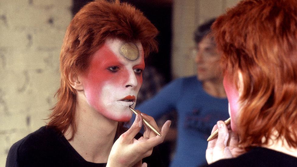Make-up artist Pierre La Roche was responsible for Bowie’s lightning bolt and astral sphere facial designs. (Rex Features) Make-up artist Pierre La Roche was responsible for Bowie’s lightning bolt and astral sphere facial designs. (Rex Features)