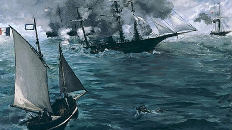 Édouard Manet, The Battle of the Kearsarge and the Alabama, 1864 Édouard Manet, The Battle of the Kearsarge and the Alabama, 1864