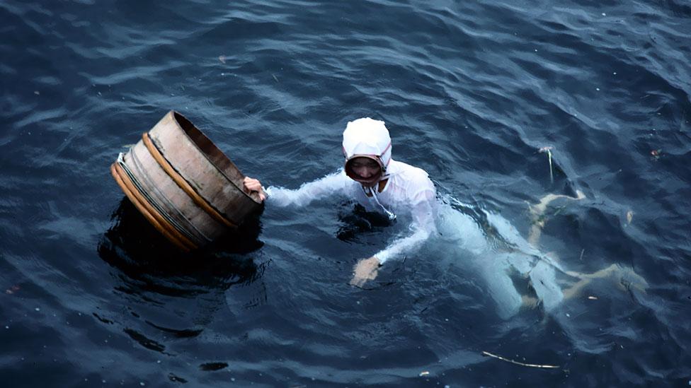 Pearl diving has been a feature of Japanese life for centuries. The 'ama' still do not use air tanks or scuba gear. (Science Photo Library) Pearl diving has been a feature of Japanese life for centuries. The 'ama' still do not use air tanks or scuba gear. (Science Photo Library)