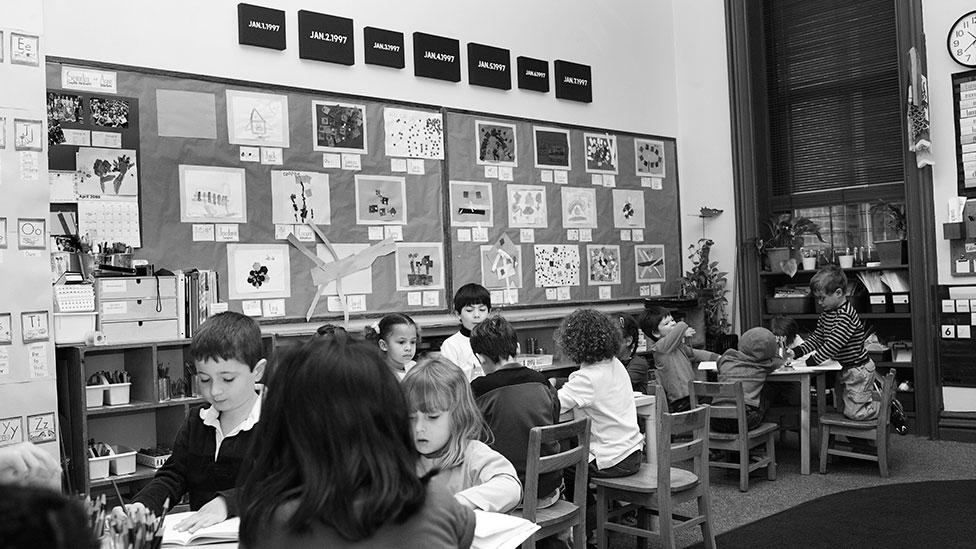 An installation view, where works from the Today series were hung in kindergartens (David Zwirner, New York/London / Brad Harris) An installation view, where works from the Today series were hung in kindergartens (David Zwirner, New York/London / Brad Harris)