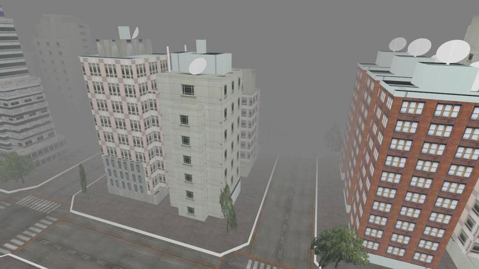 In one study, people who had flown around a city like this as a superhero were more considerate to researchers afterwards (Virtual Human Interaction Lab) In one study, people who had flown around a city like this as a superhero were more considerate to researchers afterwards (Virtual Human Interaction Lab)