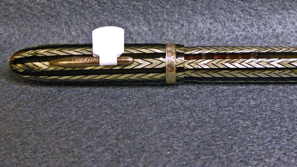 A Conklin Chevron fountain pen dates to the Golden Age of 1936 to 1938. (Jeremy Collingridge) A Conklin Chevron fountain pen dates to the Golden Age of 1936 to 1938. (Jeremy Collingridge)