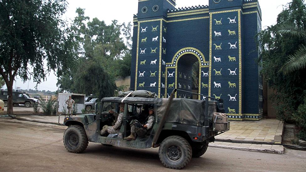 US and Polish troops used the archaeological site as a base after the 2003 invasion of Iraq, causing extensive damage (Rex Features) US and Polish troops used the archaeological site as a base after the 2003 invasion of Iraq, causing extensive damage (Rex Features)