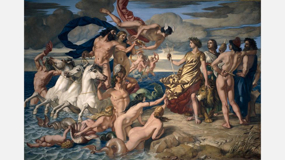 Scottish artist William Dyce painted Neptune Resigning to Britannia the Empire of the Sea to suggest Britain’s naval supremacy during Victoria’s reign (Credit: Alamy) Scottish artist William Dyce painted Neptune Resigning to Britannia the Empire of the Sea to suggest Britain’s naval supremacy during Victoria’s reign (Credit: Alamy)