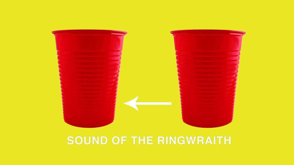Plastic scraping together produced the screeching of the Ringwraiths (Credit: Olivia Howitt) Plastic scraping together produced the screeching of the Ringwraiths (Credit: Olivia Howitt)