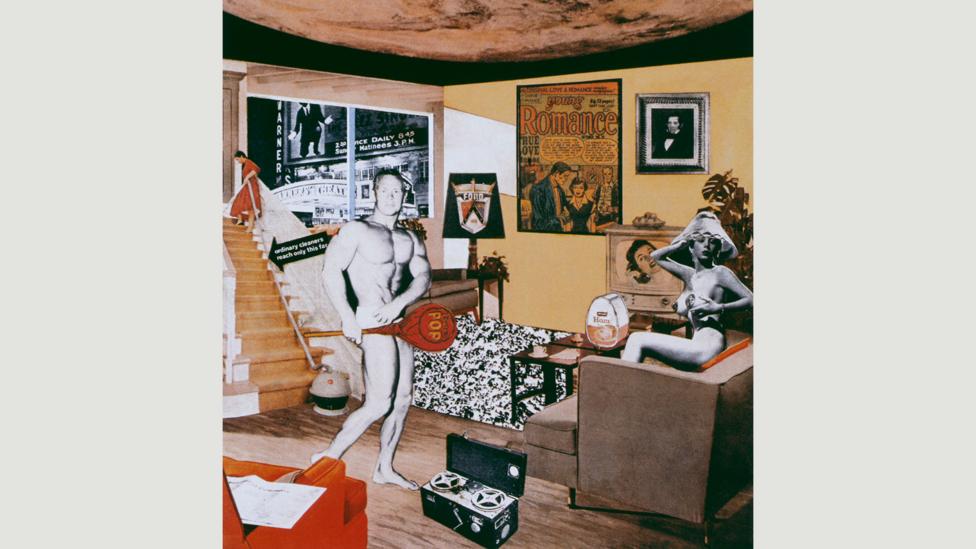 Richard Hamilton’s collage from 1956 prefigures Pop Art’s concerns (Credit: Richard, Hamilton, Tate, London) Richard Hamilton’s collage from 1956 prefigures Pop Art’s concerns (Credit: Richard, Hamilton, Tate, London)